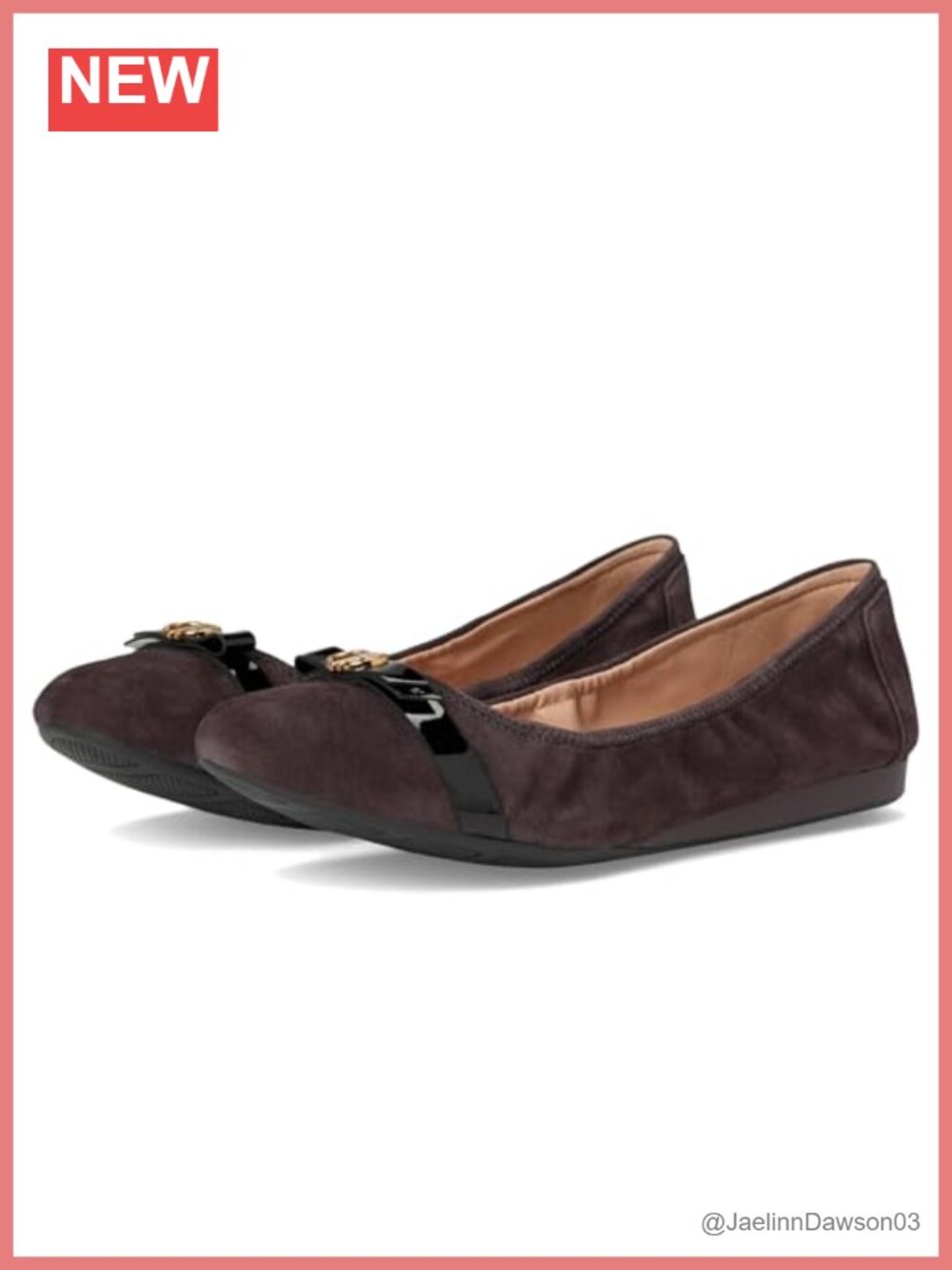 Women's Tova Bow Ballet Flats Leather Slip-On Round Toe Flexible Comfort Shoes